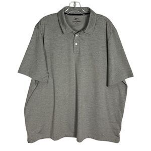Johnston & Murphy Men's XC4 Performance  Polo Shirt‎ Gray  Size XXL Short Sleeve